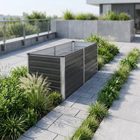 Kits de lit de jardin surélevé imperméable à l'eau pour l'extérieur Boîte à fleurs galvanisée pour légumes, fleurs et herbes