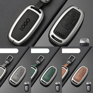DM เคสกุญแจรถหนังโลหะคุณภาพสูงสำหรับ Audi A3 A4L A6L A5 A7l A8 Q2l <span class=keywords><strong>Q3</strong></span> Q4 <span class=keywords><strong>Etron</strong></span> Q5L Q7อุปกรณ์เสริมรถยนต์ - Product Image 6