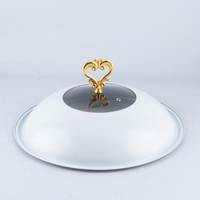 Chauffe-Plats de Luxe Dorés pour Buffet avec Couvercle Suspendu pour Restaurant