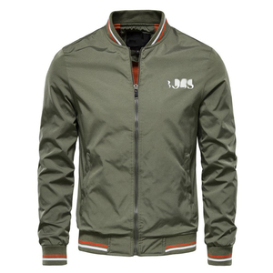 Giacca Casual Leggera da Uomo per Primavera e Autunno, con Tasche con Zip, Antivento, Colletto Rovesciato, Tecnica di Tintura in Capo - Product Image 4