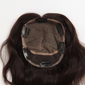 Las mujeres <span class=keywords><strong>pelo</strong></span> clip en cabello humano topper remy clip en la parte superior <span class=keywords><strong>de</strong></span> cierre - Product Image 3