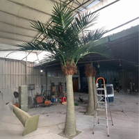 Vente en gros Grands cocotiers d'intérieur artificiels géants en plastique Bonsaï Palmiers d'intérieur naturels Feuille de faux bois certifiée UV