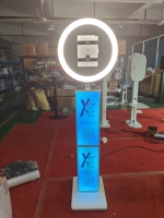 Boîte à lumière LED pour iPad avec anneau lumineux, kiosque photo pour mariage, fête, événement, location.