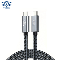 Cable de Datos USB 2.0 de Doble Extremo Tipo-C, Cable de Carga Rápida PD de 240 W, 40 Gbps, Cable de Par Trenzado USB4, para Thunderbolt4