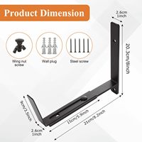 Supports de jardinière réglables en fer pour balustrade de terrasse, installation sans perçage sur fenêtre, durables pour le jardin