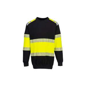 PORTWEST - FR716YBRS PW3 Sudadera resistente al fuego Clase 1 Amarillo/Negro-EAN 5036108405237 ROPA DE TRABAJO RESISTENTE A LLAMAS - Product Image 1