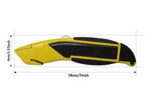 Couteau utilitaire rétractable avec lame de stockage coupe-boîte en métal RX80846 avec crochet coupe-fil couteau de toiture de sécurité Interlock - Product Image 5