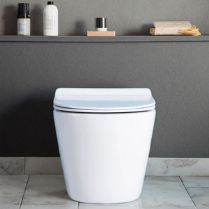 Tiêu chuẩn Châu Âu treo tường nổi không có vành gốm nhà vệ sinh bát thiết bị vệ sinh closestool cho phòng tắm sử dụng - Product Image 5