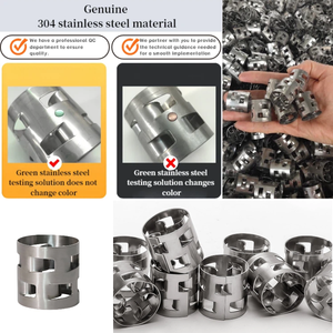 Anillo de Pall de Acero Inoxidable Resistente a Ácidos, Medio Aleatorio con Resistencia a la Corrosión <span class=keywords><strong>para</strong></span> <span class=keywords><strong>Plantas</strong></span> de Ácido Sulfúrico - Product Image 2