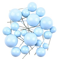 Boules en mousse de tailles variées (2 cm, 2,5 cm, 3 cm, 4 cm) avec paillettes, pour décorations de gâteaux, boules brillantes et scintillantes, fournitures de décoration de gâteaux