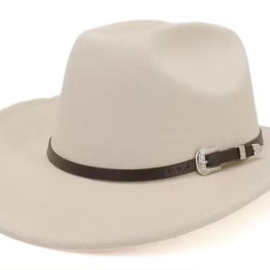 LN0422C Sombrero de Vaquero Clásico de Fieltro 100% Lana, Estilo Otoño-Invierno, Ala Ancha, Unisex, Estilo Inglés, Sombreros Formales, Venta al Por Mayor - Product Image 1