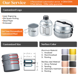 Bán buôn cắm trại công cụ nấu ăn cảm ứng nồi cắm trại <span class=keywords><strong>Cookware</strong></span> <span class=keywords><strong>Set</strong></span> cắm trại nấu ăn đi bộ đường dài đồ nấu nướng - Product Image 5