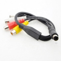 Câble audio vidéo étanche Mini Din 12V 3 broches 4 broches 5 broches 6 broches 7 broches 8 broches 9 broches 10 broches connecté à RCA pour min