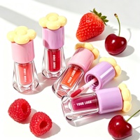 Huile à lèvres hydratante personnalisée avec logo, extrait de cerise, non collante ni grasse, effet gelée, transparente, haute brillance, soin des lèvres végétalien et lussif