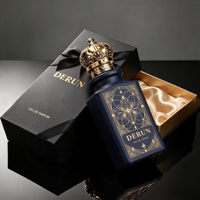 Ensemble de flacons de parfum de luxe carrés en verre vides de 50 ml avec emballage cadeau personnalisé en gros pour cadeaux, couleur personnalisée