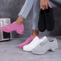 Chaussures de danse respirantes personnalisées en gros pour femmes, semelle à coussin d'air, antidérapantes, baskets de danse hip-hop jazz, directement de l'usine