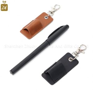 Portaplumas de Cuero PU, Soporte para Lápices, Clip para Colgar, Cordón Portátil para Bolígrafos - Product Image 3