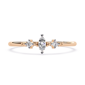 Bague de fiançailles solitaire en or jaune avec diamant de laboratoire taille marquise, certifiée IGI, pour usage quotidien unisexe - Product Image 5