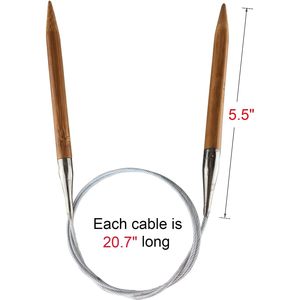 Hermosas agujas de tejer circulares de última generación, de todos los tamaños, lisas, para proyectos de hilo hechos a mano, cable de nailon premium de bajo costo. - Product Image 1
