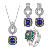 XILIANGFEIZI Nouveau modèle 2026 Ensemble de bijoux de luxe pour femmes en cuivre plaqué or vintage 12*12