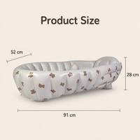 Canapé gonflable moderne pour bébé, design tête d'ours, avec bouchon de vidange, en PVC imperméable, pour salon, hôtel, chambre à coucher