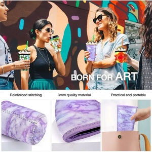 Nhà Máy OEM Cup Tay Áo Biểu Tượng Tùy Chỉnh In Cách Điện Hot Cà Phê Đá Tay Áo Chủ Tái Sử Dụng Cao Su Tổng Hợp Cốc Cà Phê Mát - Product Image 5