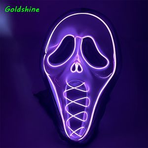 Máscara LED de Halloween 2024 con Diseño de Cara Espeluznante y Pico Cosido para Fiestas, Graduaciones, Diwali y Ramadán - Product Image 3