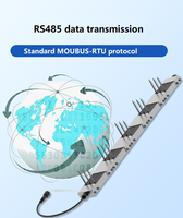Sensor de Humedad, Temperatura y EC del Suelo 3 en 1 RS485 Modbus LORA LORAWAN GPRS 4G WIFI de Cinco Capas 5cm 15cm 25cm 35cm 45cm