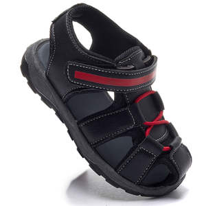وصل حديثًا صنادل صيفية للأطفال من الأمام مغلقة للأولاد صنادل شاطئية بدون رباط صندل صيفي غير قابل للإنزلاق - Product Image 3