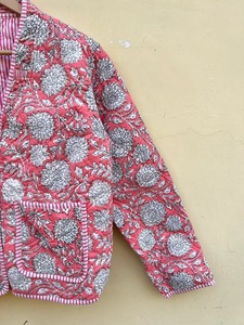 เสื้อนอกผ้าคอตตอนระบายอากาศได้ของผู้หญิงแจ็กเก็ตบล็อกสีลายดอกทานตะวัน - Product Image 2