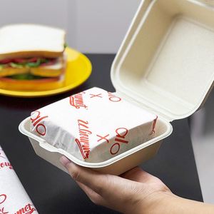 Empaquetado de Papel a Prueba de Grasa e Impermeable de Grado Alimenticio con Logotipo Impreso Personalizado de Fábrica para Envolver Hamburguesas, Sándwiches, Pizza y Pan - Product Image 3