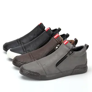 Fast delivery high top female winter boys latest canvas shoes for men with zip up