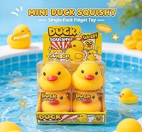 Jouet Squishy Canard Bulle Jaune Doux à Rebond Lent, Anti-Stress Sensoriel à Pincer pour Enfants