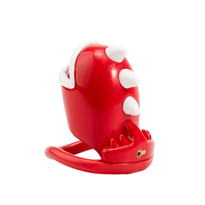 Cage de chasteté courte en résine Rouge Venus Flytrap pour hommes, verrou de pénis masculin pour animaux de compagnie - Product Image 4