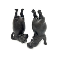 Escultura de Resina de Hipopótamo de Yoga, Novedad Transfronteriza, Decoración Creativa de Animales para Sala de Estar, Gimnasio y Estudio de Yoga