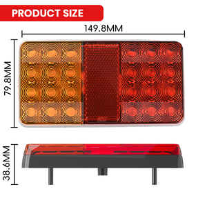 Luz indicadora de freno trasera LED con aprobación CCC ECE, 12V 24V, con reflector retro, universal para camiones, remolques y <span class=keywords><strong>flotas</strong></span>, de repuesto. - Product Image 1