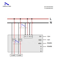 Module de compteur d'énergie bidirectionnel JSY-MK-193 PCBA avec RS485 Modbus-RTU AC, module de compteur de puissance monophasé à deux canaux