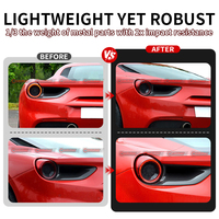 Cache-phares arrière latéraux en fibre de carbone sèche style OEM pour pièces de carrosserie Ferrari 488