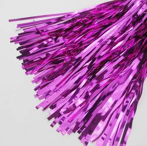 メタリックフォイルチアリーディングポンポン バトンハンドヘルドチアリーダーポンポン ダンスパーティー スポーツチームスピリット応援小道具 - Product Image 2