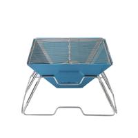 Barbecue portable d'extérieur Bmaster Sports Silver, pliable, en acier inoxydable, pour le camping, la randonnée, les voyages, les pique-niques, au charbon de bois
