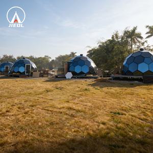 Domo Geodésico de Vidrio JIEOL de 5 Metros, 360 Grados ° Casa de Glamping Transparente para la PLAYA con Módulo de Baño Completo - Product Image 2