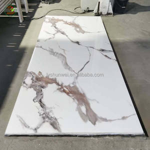 <span class=keywords><strong>Horizon</strong></span> - Losa de Piedra Artificial de PVC con Recubrimiento UV, Superficie Negra Calacatta, Sin Sílice, para Encimeras de Baño y Muebles - Product Image 2