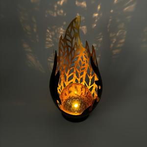 Lámpara <span class=keywords><strong>Solar</strong></span> con Sensor Automático, Estatua de Jardín con Llama, Batería de 600mAh, Cristal, Luz Blanca Cálida, Resistente al Agua - Product Image 4