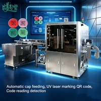 Équipement de codage laser de codes QR pour bouchons de bouteilles, tout-en-un, avec certification CE/ISO pour l'industrie alimentaire/laitière