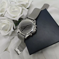 Montre à quartz multifonctionnelle Turck pour homme, 43 mm, chronographe, résistante à l'eau jusqu'à 50 m, design simple, aiguilles classiques, acier inoxydable