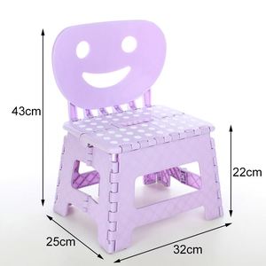 Tabouret d'étude avec dossier violet, visage souriant, <span class=keywords><strong>pas</strong></span> <span class=keywords><strong>cher</strong></span>, antidérapant, tabouret pliable de première classe - Product Image 6