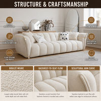 Sofá Reclinable de Tres Plazas Lily Petal, Tela Chenille, Estilo Minimalista para Salas de Estar Pequeñas, Personalizable para Minoristas Globales