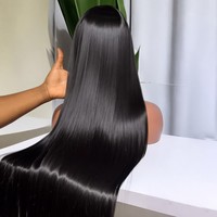 Perruques Lace Front 13x6 sans nœuds de 20 pouces, lisses, pour événements spéciaux, en cheveux humains, densité 180%