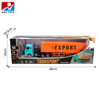 Camion de transport de conteneurs en plastique série lourde 1:48 à 4 canaux avec télécommande 27 MHz et éclairage