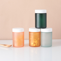 Flacon en verre givré personnalisé de 120 ml pour compléments alimentaires, emballage de médicaments, flacon pour pilules et capsules avec bouchon à vis rond